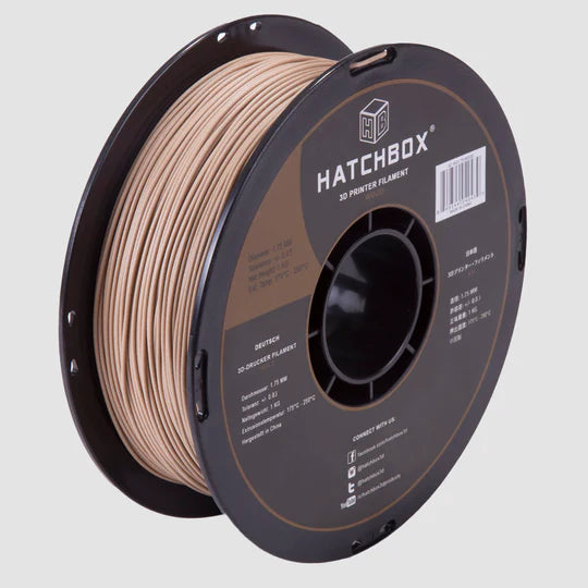 HATCHBOX WOOD PLA FILAMENT - 1.75MM, 1KG SPOOL