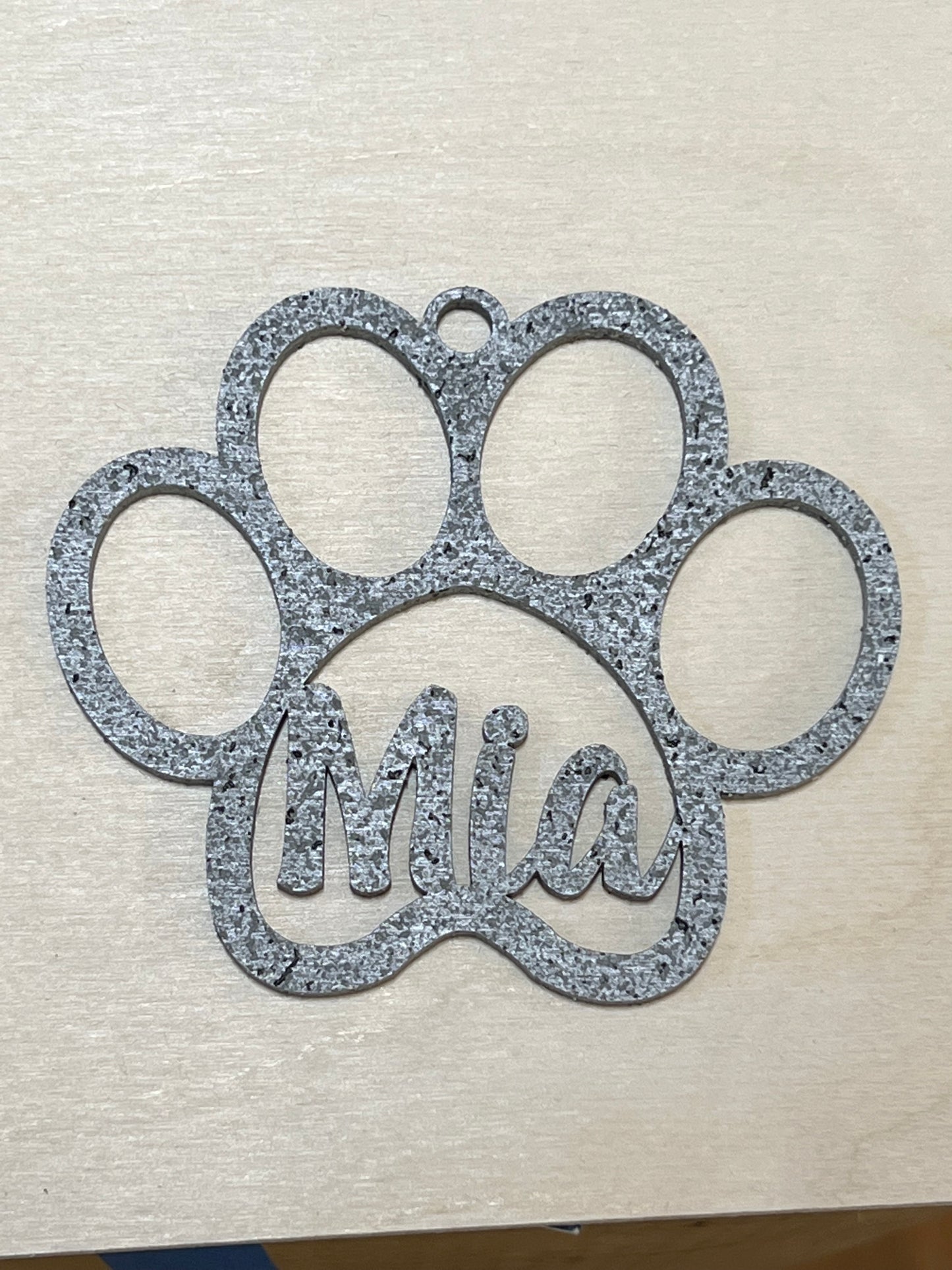 Dog and Cat Paw lasered ornaments